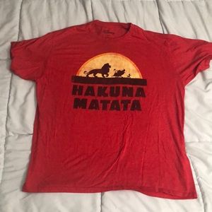 XXL T-shirt Red HAKUNA MATATA